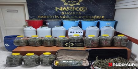Sakarya'da uyuşturucu operasyonunda 82 kilogram ele geçirildi, 3 şüpheli tutuklandı!