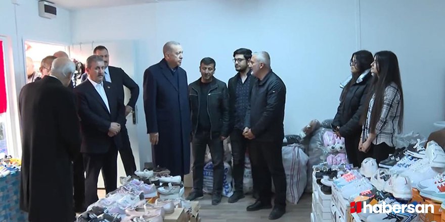  Cumhurbaşkanı Erdoğan, Kahramanmaraşlı esnafla bir araya geldi