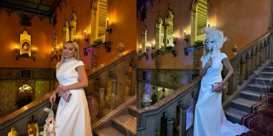 Hadise, Venedik'te Beyaz elbisesiyle göz kamaştırdı