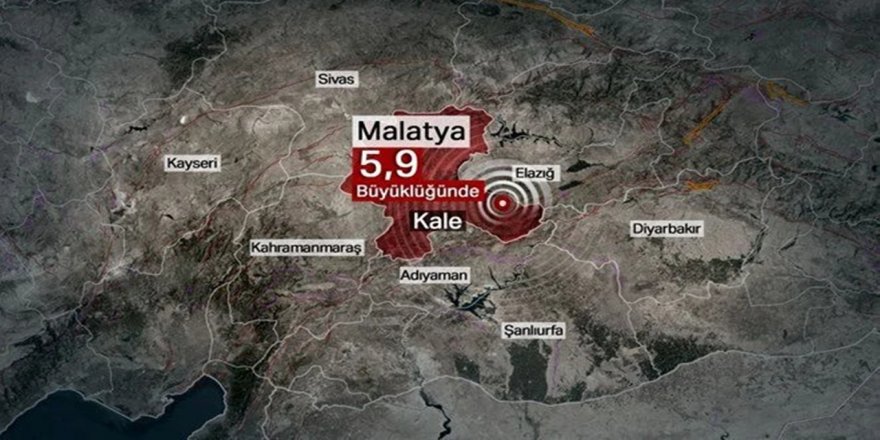 Malatya'yı Sarsan deprem: 5,9 Büyüklüğünde şiddetli sarsıntı