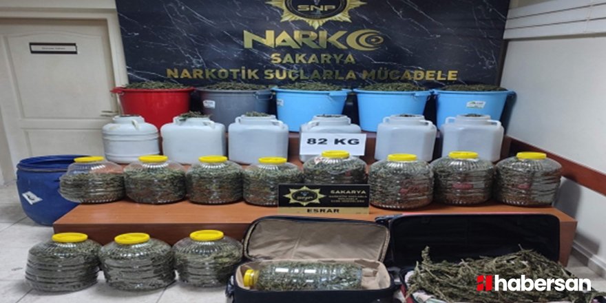 Sakarya'da uyuşturucu operasyonunda 82 kilogram ele geçirildi, 3 şüpheli tutuklandı!