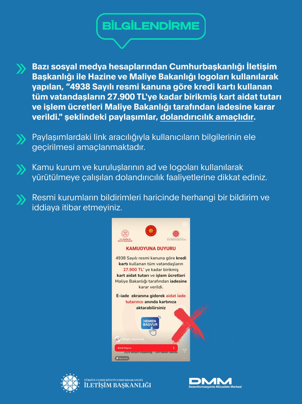 Kredi kartı iadesi yalanı: Resmi logolarla dolandırıcılık